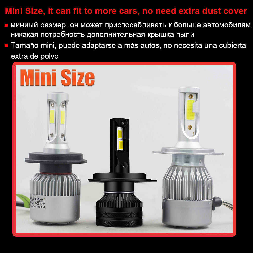 VOLTVISION LED Model M12 Headlight/fog Bulbs, 120W 7,000LM per Pair, High-Power 3570 Chip, IP67 Waterproof, 2-Pack