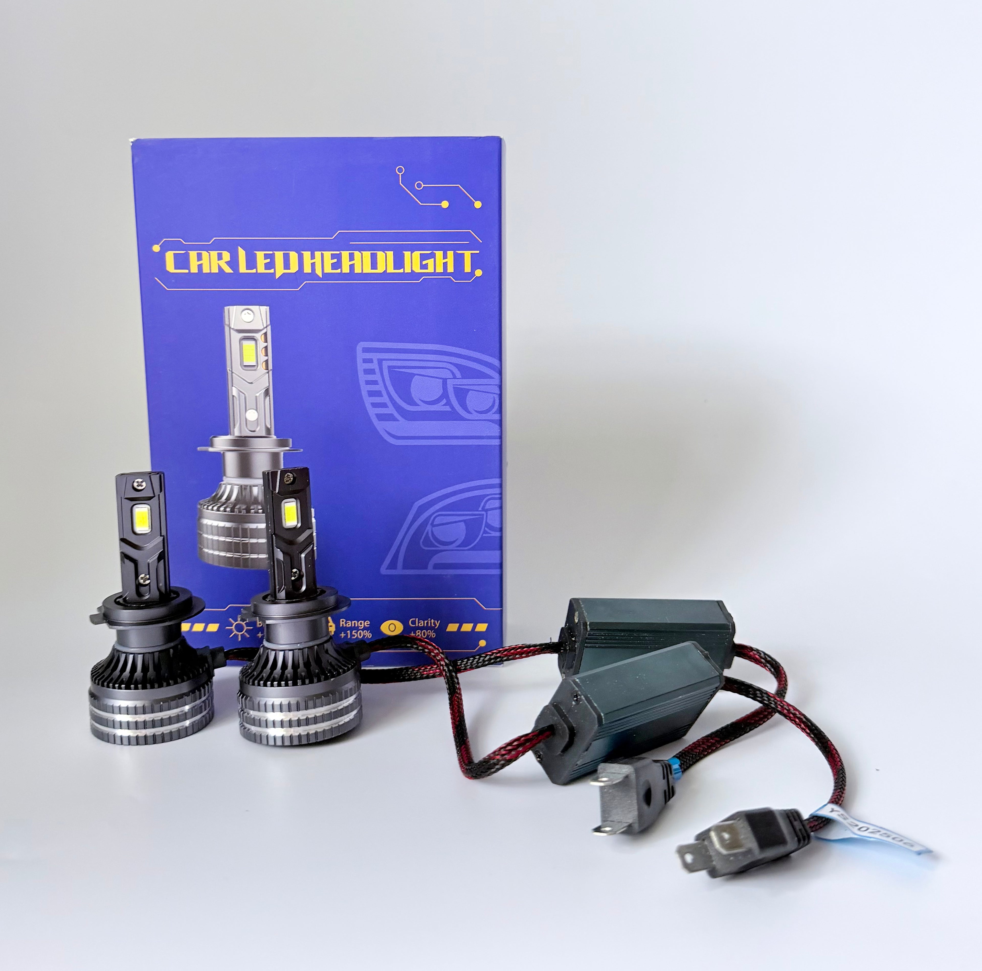 VOLTVISION LED Model M17 Headlight Bulbs, 130W 8,000LM per Pair, High-Power 3570 Chip, IP67 Waterproof, 2-Pack